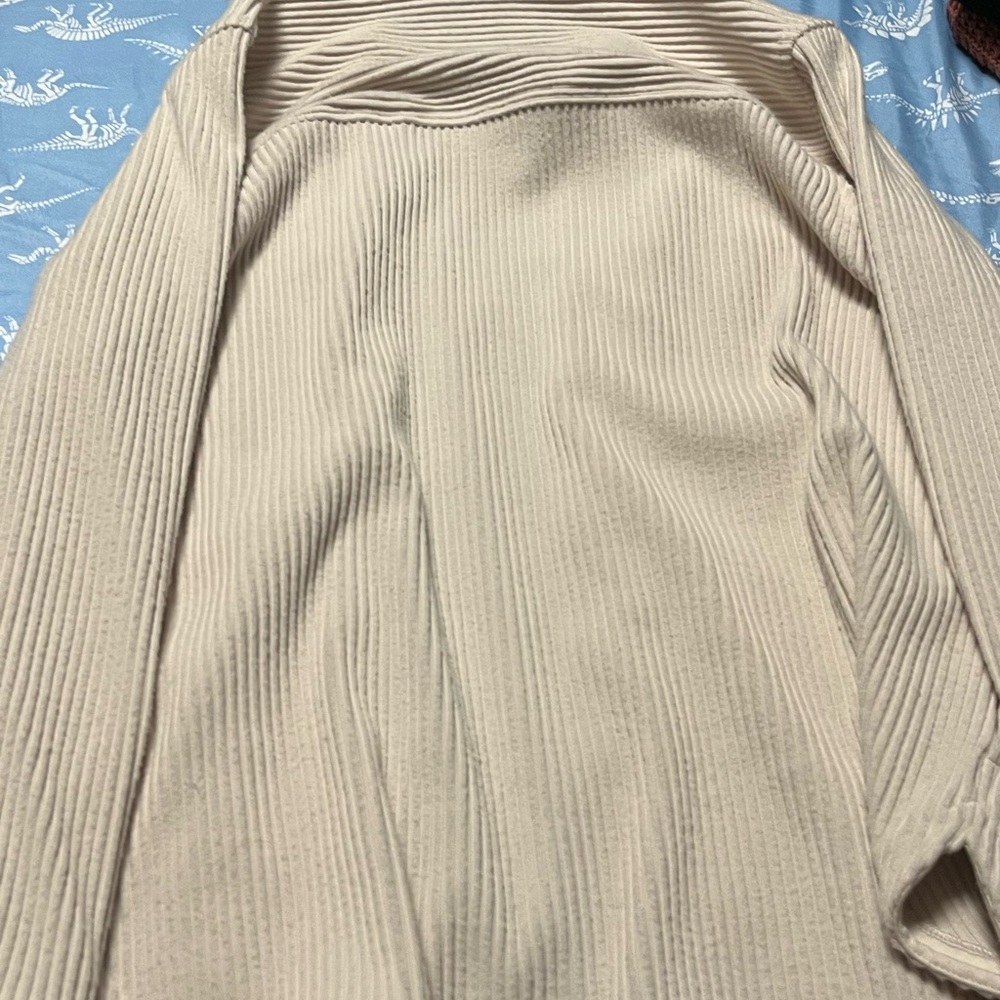Alpine Cream Ribbed Shacket - Picture 3 of 3